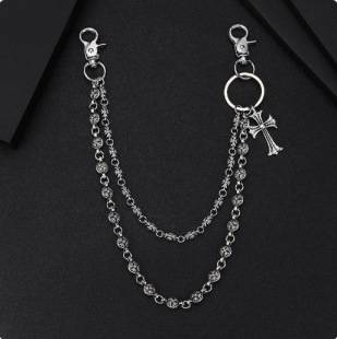 European and American Crodo Element Pants Chain Bag Hanging Chain Sword Round Bead Cross Waist Chain Lobster Button Denim Pants Chain