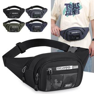 Men's fashion multi-functional waist bag light and durable multi-pocket design suitable for outdoor sports travel hot-selling