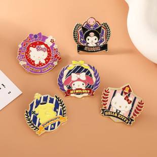 Cross-Border Cartoon Sanrio Series Brooches, Japanese Style Super Cute Alloy Badges, Student Clothes, Bag Decorations