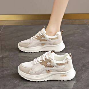 Thick-Soled Sports Shoes for Women, 2026 Spring and Summer New Style, Breathable Mesh, Soft Sole, Versatile Casual Running Dad Shoes