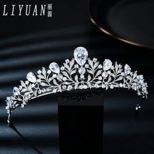 Bridal Jewelry Copper Inlaid Zircon Crown Headband Hot Selling Wedding Hair Accessories Wedding Dress Accessories Factory Direct Supply Wholesale