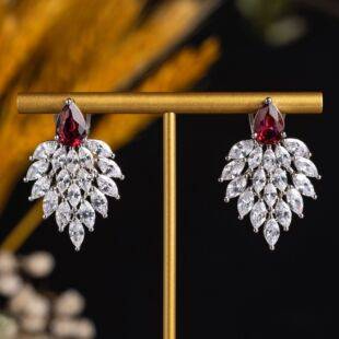 European and American style bride banquet jewelry ins ladies Joker casual zircon earrings accessories manufacturers a generation of hair