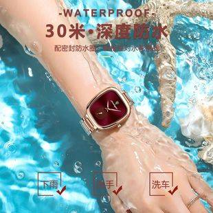 Poedagar New Women's Watch for Female Students, Waterproof, Luxurious, Fashionable Quartz Watch, Live Broadcast Watch
