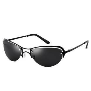 2022 Cross-Border Ultra-Light Hacker Style Titanium Polarized Sunglasses Ultra-Light Rimless Driving Sunglasses for Men and Women