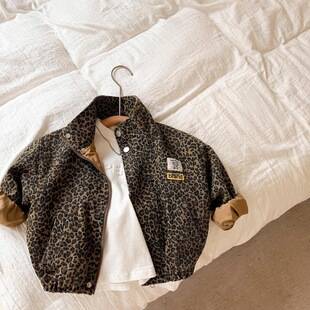 Children's Leopard Print Jacket Spring and Autumn Boy's Outer Wear Jacket Korean Style Jacket Female Baby's Jacket Boys' Jacket New