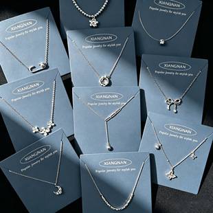 S999 pure silver pearl necklace for women, niche design, light luxury, high-end feel, non-fading, simple collarbone chain accessory wholesale