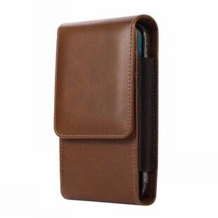 Pack 2 sets of mobile phone bag hanging waist bag men wear belt waist bag multi-function card leather case double vertical middle-aged and elderly