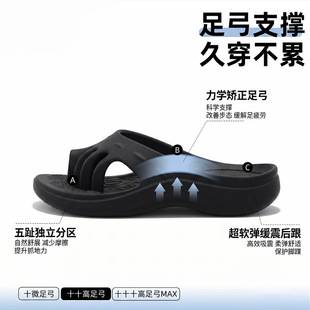 New five-toe massage sandals for women, summer EVA thick-soled non-slip soft elastic home bathroom slippers for toe correction