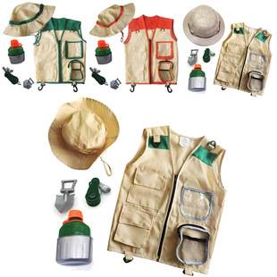 Cross-Border Outdoor Adventure Children's Vest Insect-Catching Vest Role-Playing Kindergarten Performance Costume Pretend Play Toy
