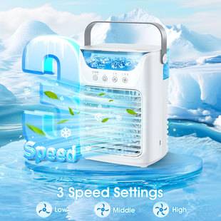 Amazon New Desktop Cooling Fan USB Office Home Desktop Spray Water Cooling Fan Mini Air Conditioning Fan