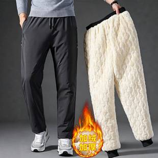Winter Assault Cotton Pants for Men's Outer Wear Northeast Loose Straight Cashmere Fleece-Lined Thickeneded Warm Large Size Casual Pants