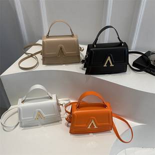 French Pure Color Satchel Small Square Bag 2025 Summer Fashion Texture Women's Shoulder Bag Candy Color Simple Crossbody Bag