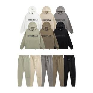 Fearofgod Essentials Logo Letter Hoodie and Pants Set Fog Fashion Brand