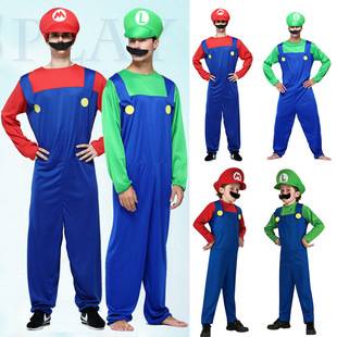 Super Mario Hat Mario Cosplay Halloween Cosplay Clothes Adult Children