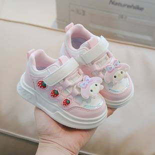 New Cute Girls' Shoes Spring and Autumn New Children's Baby sneaker Lightweight Children's Sneakers Women's Princess Shoes Trendy
