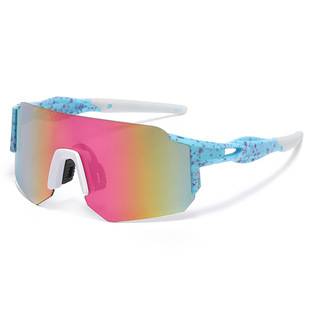 European and American New Cross-Border Outdoor Sports Cycling Sunglasses for Men and Women, Colorful Windproof Sunglasses, Cycling Glasses, One-Piece Sunglasses
