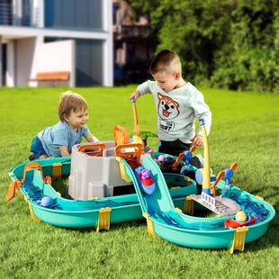 Cross-Border Water Park Model Set Surfing Adventure Indoor and Outdoor Water Toys Diving Puzzle Fishing
