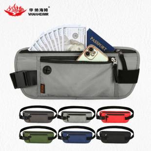 Warner Haim Waist Bag Amazon Cross-Border Outdoor Large-Capacity Close-Fitting Mobile Phone Bag Multi-Functional Casual Id Card Holder