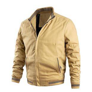 Cross-Border Autumn Men's Jacket New Trendy Stand Collar Casual Versatile Loose Solid Color Jacket for Spring and Autumn Foreign Trade