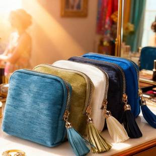 Jewelry Storage Bag, Portable Tassel Zipper Jewelry Bag, Multi-Layer Jewelry Bag, Bracelet Storage Bag, Manufacturer Wholesale