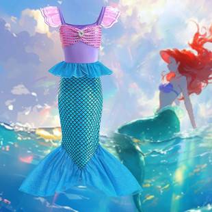 Halloween Girls Mermaid Vest Dress Children's Baby Style Sleeveless Princess Dress Baby Long Dress