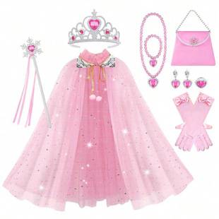 Cross-Border Hot Selling Children's Crown Frozen Magic Wand Bag Set Princess Tiara Girls Crown Hair Accessories