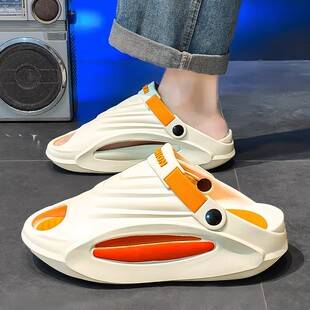 Men's Slippers 2026 Summer Outdoor Non-Slip Dual-Use Driving Sandals with a Soft Feel for Men, Lightweight Beach Sandals