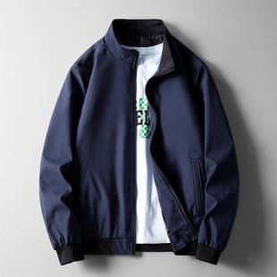 Men's Jacket for Foreign Trade 2025 Spring and Autumn New Style Business Casual High-End Top Stand Collar Wrinkle-Free Executive Coat for Men
