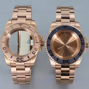 NH35 rose gold water ghost case fine tuning strap mirror sapphire glass suitable for NH34 NH36 machine