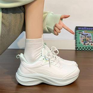 Dropshipping 2026 Spring New Leather Soft-Soled Sports Shoes for Teenagers, Versatile White Shoes, Student Running Shoes
