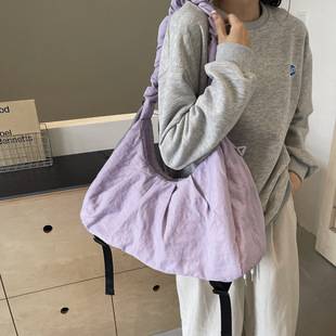 Cross-Border New Style Single-Shoulder Yoga Fitness Bag, Nylon Large-Capacity Travel Storage Bag, Multi-Functional Simple Fitness Bag