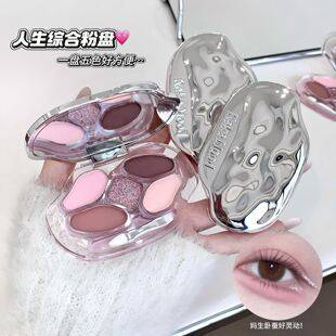 Kekemood Five-Color Comprehensive Eyeshadow Palette Light Color Highlighter Shadow Contouring Pearlescent Fine Glitter Eyeshadow Kk42