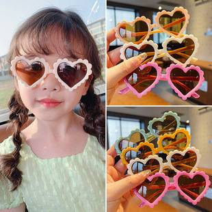 New love children's glasses cute children's sunglasses girls' sunglasses boys' and girls' baby sun protection sunglasses