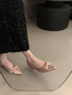Gentle Single-layer Shoes Evening Shoes 2024 Autumn and Winter New All-match Fashionable Inner Height Height-raising Pointed Satin Dress Women's Shoes