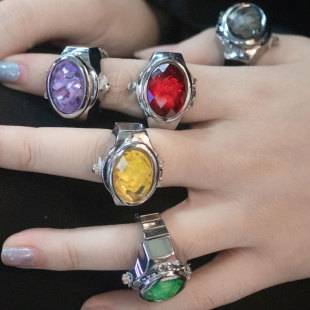[Ring Watch] Gem Flower Can Watch Time Finger Watch Retro Hot Selling Temperament Female Manufacturer Directly Approved Cross-Border Foreign Trade