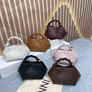 2026 New Model Ganni European and American Niche Design High-End Woven Hexagonal Shoulder Bag, Handbag, Crossbody Bag for Women