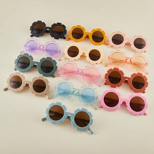 New Style Tire-Pattern Sunglasses for Children, Wholesale Floral Baby Cute Ins Sunglasses