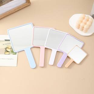 Factory wholesale handle mirror hand mirror makeup mirror portable small mirror beauty advertising mirror printing LOGO