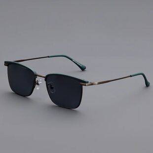 Niche Daily Sunglasses German Anti-ultraviolet Retro Personality Small Frame Artistic Square All-match Sunglasses for Men and Women