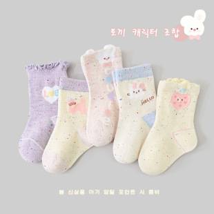 Baby Socks 2026 Autumn New Cute Antibacterial Non-Binding Seamless Girls' Children's Mid-Tube Socks