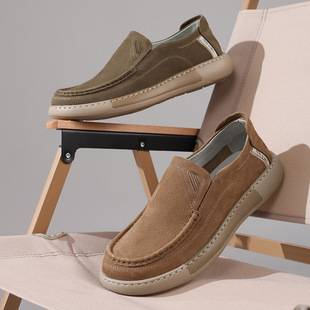 Men's Shoes 2026 Genuine Leather Casual Slip-On Loafers Men's Shoes Espadrilles Men's Shoes