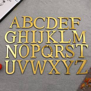 Letterstickers Mirror Letter Stickers Wall Stickers Acrylic 3D English Letter Stickers Wall Home Decoration