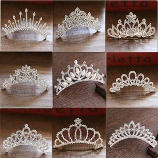 Children's hair comb, crown accessory, photo studio wedding headpiece, rhinestone alloy hair accessory, pearl crown, wholesale crowns