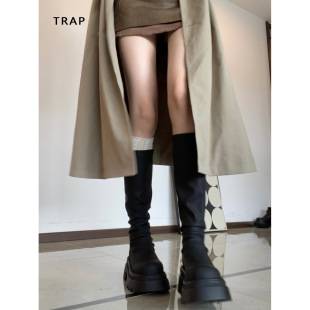 2024 new autumn and winter chubby girl boots women but knee black boots thigh thick leg boots pile boots