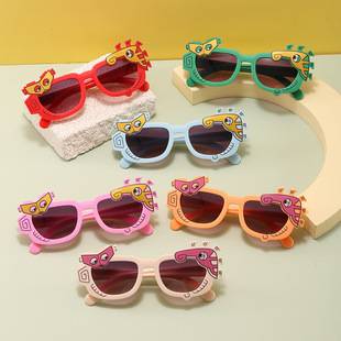 Children's Sunglasses, Trendy Dinosaur Design, New Style Sunglasses for Boys, Cute Glasses for Girls, Baby Glasses
