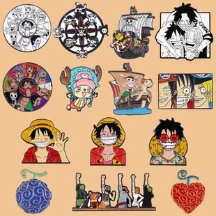 One Piece Brooch Cartoon Anime Adventure Pirate Metal Badge Backpack Clothing Accessories Pin Accessories