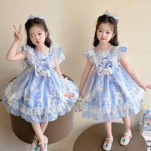 Girls' Princess Dress 2025 Summer New Style Kidsren's Fashionable Birthday Dress Baby Lolita Dress
