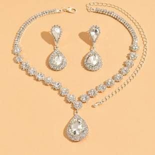 Jewelry Set Amazon Necklace Accessories Earrings Bracelet Wedding Bride Banquet Versatile Manufacturer In-Stock Wholesale Women
