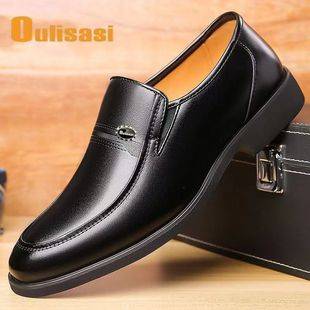Men's Business Formal Leather Shoes for Work, Casual, Middle-Aged and Elderly Men's Shoes, Spring and Autumn New Styles, Versatile Drop Shipping