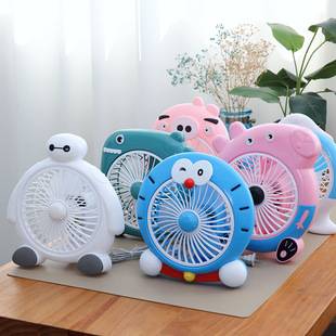Zhongzhe Cartoon Electric Fan Desktop Rotating Leaf Fan Student Dormitory Mini Fan Silent Household Table Fan Dropshipping